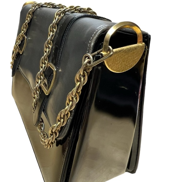 Sydney of California vintage shoulder bag purse with claw clasp and gold accents - Picture 1 of 8